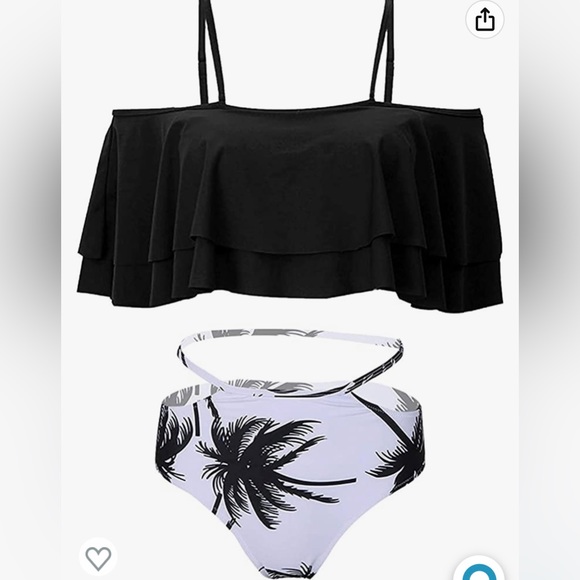 Two-Piece High Waist Ruffle Bikini Set - Picture 2 of 9